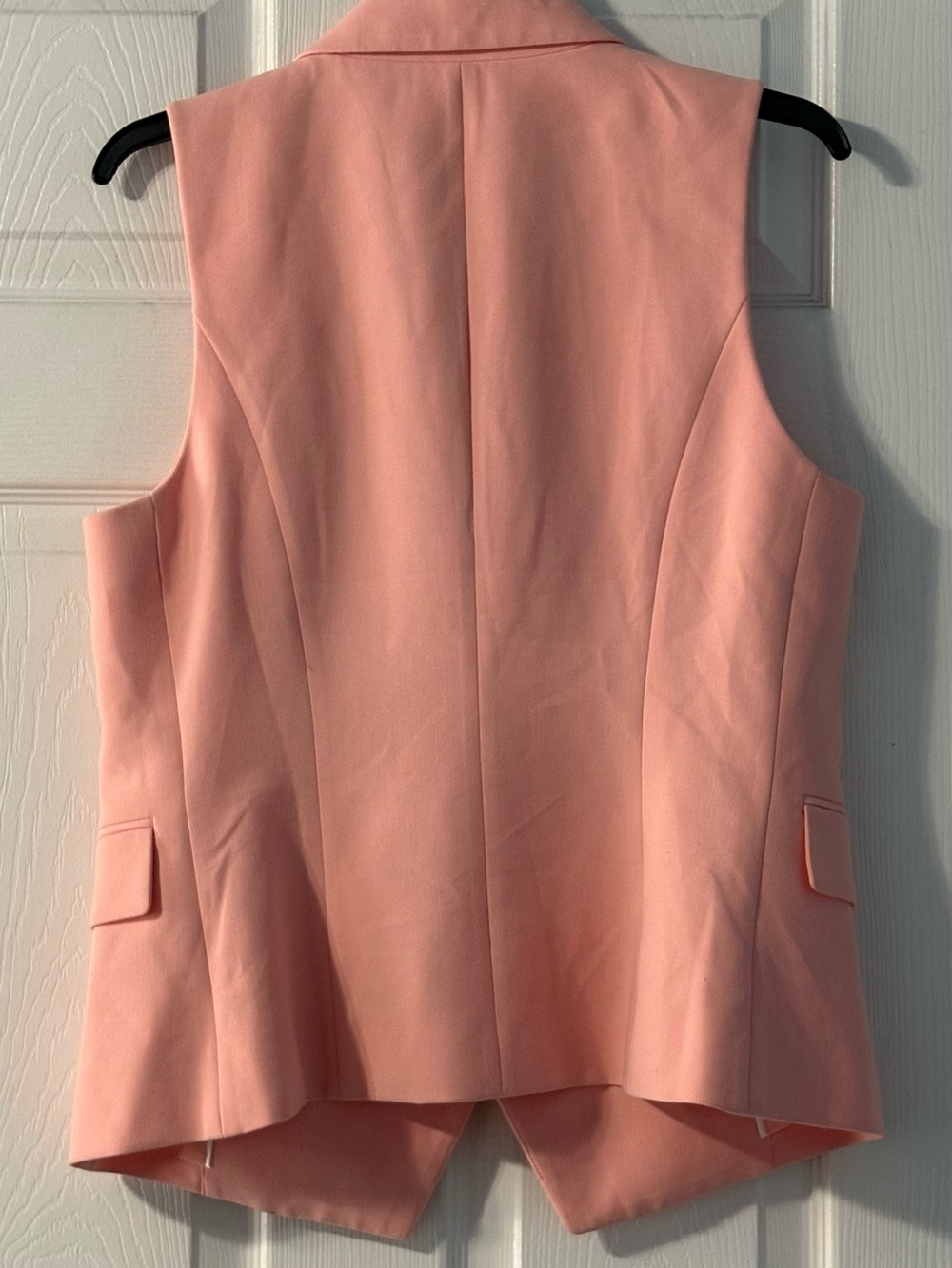 White House Black Market Peach Double-Breasted Vest - Picture 6 of 6